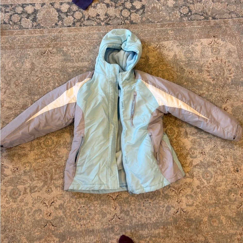 Childrens Place youth xl 14 winter jacket weathproof removeable inside blue